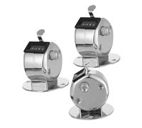 ANDRESLAD 3 Pezzi Contatore Manuale in Metallo Contapersone Meccanico Portatile per Inventario e Oggetti Clicker Resistente e Facile da Usare per Magazzini e Industrie