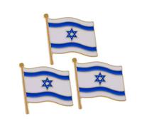 ANDRESLAD 3 pezzi Spilla Bandiera Israele Leggera e Resistente Spille da Bavero Patriottiche per Uomini e Decorazioni per Feste Nazionali