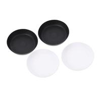 ANDRESLAD 30 Pezzi Vassoi Rotondi per Acqua in Plastica Basi Antiscivolo per Vasi di Fiori da Giardinaggio Diametro 7 CM Resistenti AI Raggi UV per Balcone e Giardino