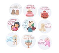 ANDRESLAD 32pezzi Adesivi Per Stickers Mensili Per Catturare Del Decals Autoadesivi Per Memorabili Decorazioni Unisex Per Mese