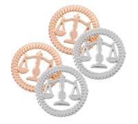 ANDRESLAD 4 Pezzi Spille da Bavero Leghe Legali Bilancia della Giustizia Spilla in Lega per Giacca Uomo e Donna Accessorio per Avvocati e Giudici Simbolo di Equità e Professionalità