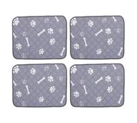 ANDRESLAD 4 Pezzi Traversine Lavabili per Cani Assorbenti e Riutilizzabili Tappetini Antiscivolo per Addestramento Cuccioli Protezione per Casa e Cuccia