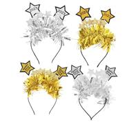 ANDRESLAD 4pezzi Cerchietto Per Capelli Di Fine Anno Decorazione Delicata Per Capelli Copricapo Per Festa Accessori Per Costumi Da Festa Design Leggero e Razionale Adatto Per Capodanno Carne