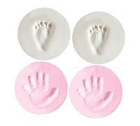 ANDRESLAD 4pezzi Ricordi Per Stampa Di e Piedi Bianca e Unico Per La Nascita e Prima Infanzia Facile Creazione Di Memorie Preziose Per Famiglie