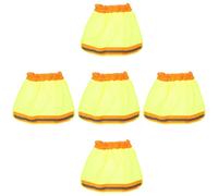 ANDRESLAD 5 Pezzi Copertura Parasole Casco Sicurezza con Rete Traspirante e Protezione Collo Riflettente Giallo Alta Visibilità con Fissaggio Sicuro Anti-spostamento Adatta Caschi Standard