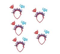 ANDRESLAD 5 Pz fascia per il dell'indipendenza hair charms hair jewelry bandana hair accessories headband turbante 4 luglio fasce per quarto di luglio fascia da donna Saluto