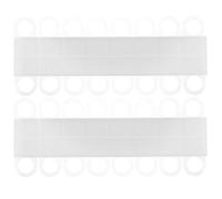 ANDRESLAD 500 Linguette Adesive Foro Rotondo in Plastica Trasparente Ganci per Esposizione di Merci Etichette Autoadesive Resistenti per Negozi Adatte per Scaffali Supporti e Grucce