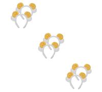 ANDRESLAD 6 Pz Fascia ad artiglio orecchio da coniglio orecchie di pecora fasce per la testa fascia arcobaleno illuminare la fascia copricapo da festa Decorazione dei stoffa Yellow