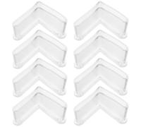 ANDRESLAD 8 Pezzi Protezioni Angolari Trasparenti in Gomma Pvc per Gambe Triangolari Mobili, Cuscinetti Anticollisione per Tavoli e Scaffalature, Coprigambe Protettivi per Uso Domestico