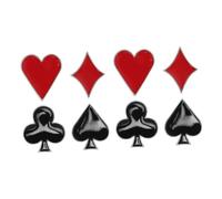 ANDRESLAD 8 pezzi Spille Smaltate Carte da Gioco Cuore e Spille Sicure per Camicie Borse e Accessori Moda Unisex Leggere e Resistenti per Decorazione e Stile