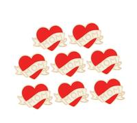 ANDRESLAD 8pcs Red Heart Mom Spaccata Per Spillo Per Spillo Per Spillo in Lega Di Smalto Con Parola Per Per La Festa Della Festa Degli Anniversari Abbigliamento Sciarpe Borse