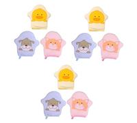 ANDRESLAD 9 Pz Guanti in morbido cotone guanti da doccia guanti per bambini portasapone quadrato lavamani per doccia Bagnetto guanti da bagno per bambini guanti di spugna per bambini stoffa