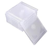 ANDRESLAD 9pezzi Custodie Doppie Trasparenti Per Cd e Dvd Acrilico Chiaro Custodia Protettiva Resistente e Pratica Per Dischi Facile Apertura e Chiusura Protezione Anti-graffio