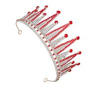 ANDRESLAD barocca abito da sposa per il del matrimonio corone ballo studentesco decorazioni per la doccia nuziale decorativa Nozze Diademi delicata strass rosso