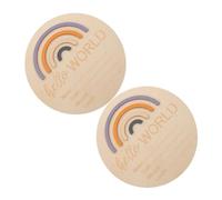 ANDRESLAD Cartello Per Annuncio Di Nascita 2 Pezzi Cartelli in Legno Per I Mesi Del Bambino Accessorio Fotografico Per La Cameretta Dei Bambini