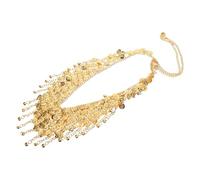 ANDRESLAD Cintura da Ballo Boho con Catena Regolabile per la Pancia da Donna Cintura con Nappe e Campanellini per Danza del Ventre Fascia Decorativa per Spettacoli Culturali e Feste