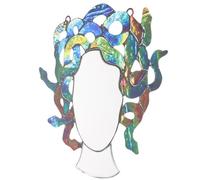 ANDRESLAD Ciondolo Specchio Medusa Colorato in Acrilico Decorazione Pendente per Finestra e Casa Decorazione Luminosa Leggera per Natale e Feste