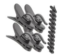 ANDRESLAD Clip Microfono per Cavi Auricolari 15 Pezzi Morsetti per Filo Microfono da Bavero Piccoli in Plastica Nera Fissaggio Sicuro per Riunioni e Presentazioni