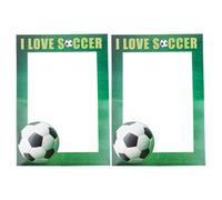 ANDRESLAD Cornici per Foto Portatili in Carta per Feste di Calcio 2 Pezzi Decorazioni per Photo Booth Accessori da Tenere in Mano per Scatti di Gruppo e Ambienti a Tema Calcio