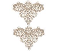 ANDRESLAD Decorazioni per Scarpe Perle 10X125 CM Set da 1 Paio Applicazioni Fai da Te in Cotone Morbido per Abiti e Accessori Decorazioni Moda per Cerimonie e Matrimoni