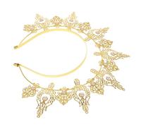 ANDRESLAD Fascia Per Con Dorata Della Vergine Fascia Costume Da Sposa Cadavere Gioielli Per La Testa Da Donna in Oro Per Ragazze Accessori Da Sposa Golden Perla