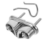 ANDRESLAD Galloccia per Barca in Acciaio Inossidabile Marino, Morsetto per Funi Riutilizzabile con Strozzascotte e Anello Passacavo, Supporto per Corda Adatto a Kayak, Canoa e Barche a Vela