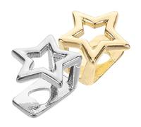 ANDRESLAD Grill a Forma di Stella Previene Alito Cattivo in Rame 2 Pezzi Comodo da Indossare per Uomini e Donne per Cosplay e Feste Hip Hop