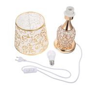 ANDRESLAD Lampada da Comodino Decorativa in Stile Romantico con Design Semplice Lampada da Tavolo Elegante per Camera da Letto Luce Calda Materiali di Interruttore Pulsante Completo con
