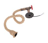 ANDRESLAD Lampada Da Parete Retro Industriale Con Base Corda Applique Creativa Per Corridoio Camera Da Letto e Design Unico Stile Vintage Senza Lampadina