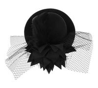 ANDRESLAD mini fermaglio per a cilindro lux berretto da donna mollette per da donna inviato mini fascinatore per cappello a cilindro cappello con fermaglio per Black