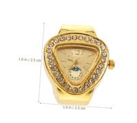 ANDRESLAD Mini Orologio da Dito ad Anello in Acciaio Inox Vetro, Design Decorativo Moderno per Studenti, Leggero e Portatile Adatto a Uso Quotidiano e Regalo