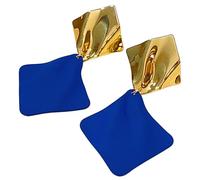 ANDRESLAD Orecchini Pendenti a Rombo Vintage in Lega Resistenti All’usura, Gioielli Da Donna Moda Per Feste e Outfit Distintivi, Accessorio Decorativo Elegante Blu Intenso