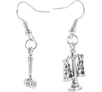 ANDRESLAD Orecchini Pendenti in Metallo Antiruggine Bilancia della Giustizia per Avvocati e Studenti di Legge Design Delicato e Confortevole per Occasioni Speciali Regalo per Appassionati