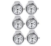ANDRESLAD Orologio Da Dito 6 Pz Mini Orologio Ad Anello Degli Uomini io Anello Di San i Ad Da Uomo Capovolgere L'io io Gioielli io Ad ` Bianca
