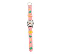 ANDRESLAD Orologio da Polso con Farfalle dei Cartoni Animati per Ragazzi E Ragazze al Quarzo con Cinturino in Silicone Rosa