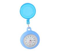 ANDRESLAD Orologio da Tasca Clip e Bobina Porta Badge Bianco per Infermiere e Studenti, Resistente e Leggero, Motivo a Faccina Sorridente, per Uso Ospedaliero e Clinico