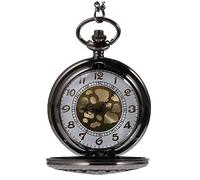 ANDRESLAD Orologio Da Tasca Orologio Retrò Retro Orologi Scheletro Spider Web Orologio Meccanico Retro Orologio Da Tasca Vintage Tuba Orologio Meccanico Vintage Collana In Lega Nera
