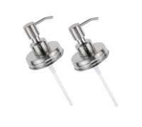 ANDRESLAD Pompa Erogatrice in Acciaio Resistente per Dispenser Detergente Mason Jar Coperchio per Lozione Durevole Ricambio per Dispenser Cucina e Bagno