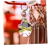 ANDRESLAD Portachiavi Lente d Ingrandimento in Resistente Tema Scena del Crimine per Halloween Accessorio Unisex per Appassionati di Detective e Feste Cosplay