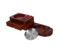 ANDRESLAD Posacenere in Legno per Sigari con Vassoio Porta Whisky e Pinza Integrata Set da Tavolo e da Viaggio per Casa Hotel e Uso Esterno Scatola Portasigari in Acacia Color Rosso