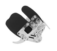 ANDRESLAD Protezione per Dita da Tiro con L’Arco in Pelle PU Regolabile con Piastra in Metallo Linguetta di Ricambio per Dita Guanto Leggero per Rilascio Freccia Adatta per Tiro Sportivo