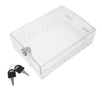 ANDRESLAD Scatola di Bloccaggio del Termostato con Serratura e Chiave, Coperchio Trasparente in Acrilico Robusto 19,6x14,7x6,54 Cm, Custodia da Parete per Protezione Termostato Ac