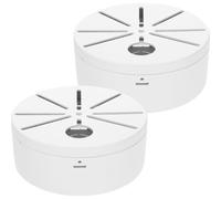 ANDRESLAD Scatola di Giunzione in Plastica Coperchio Scatola Portacavi Rotonda da Esterno 135 CM Diametro 5 CM Spessore Set 2 Pezzi per Protezione Collegamenti Elettrici e Telecamere