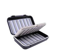 ANDRESLAD Scatola per Attrezzi da Pesca in Plastica, Contenitore Portautensili Leggero e Compatto, Valigetta Porta Ganci Tre Scomparti per Pesca All'aperto