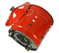 ANDRESLAD Secchio Inceneritore in Smalto Rosso Resistente per Bruciare Denaro Carta e Sacrifici all Aperto Ventilato e Facile da Pulire Uso Multiplo per Giardino e Parco