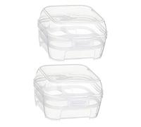 ANDRESLAD Set 2 Portauova Portatile in Plastica Infrangibile Da 4 Scomparti, Contenitore Organizer Per Frigorifero e Campeggio, Custodia Antiurto Per Uova Per Picnic, Barbecue e Attività Outdoor