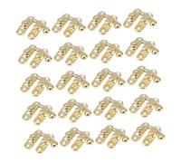 ANDRESLAD Set 20 Pezzi Serratura a Gancio Vintage in Ottone Per Mobili, Chiusura Scatto Retrò Per Scatole Di Legno Fai Da Te, Accessori Ferramente Per Portagioie e Armadietti Chiavistelli Pratici