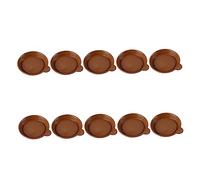 ANDRESLAD Set da 10 Sottovasi in Plastica per Piccoli Vasi di Piante Grasse, Maniglia e Bordo Largo da 6,8 Cm, Protezione Superfici per Balcone e Giardino, Antitrabocco e Resistente