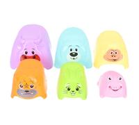 ANDRESLAD Set di Tazze Impilabili Animali 3D per Bambini 6-36 Mesi, Giocattoli Sensoriali Plastica Sicura per Gioco Bagno e Sviluppo Educativo