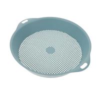 ANDRESLAD Setaccio Portatile per Terreno da Giardino con Maglie da 3 MM Strumento da Giardinaggio Robusto per Compostaggio e Filtraggio Setaccio Ergonomico 28X31X5 CM Blu per di